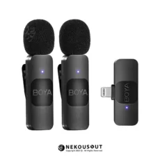 Boya-BY-V2-microphones-and-receiver