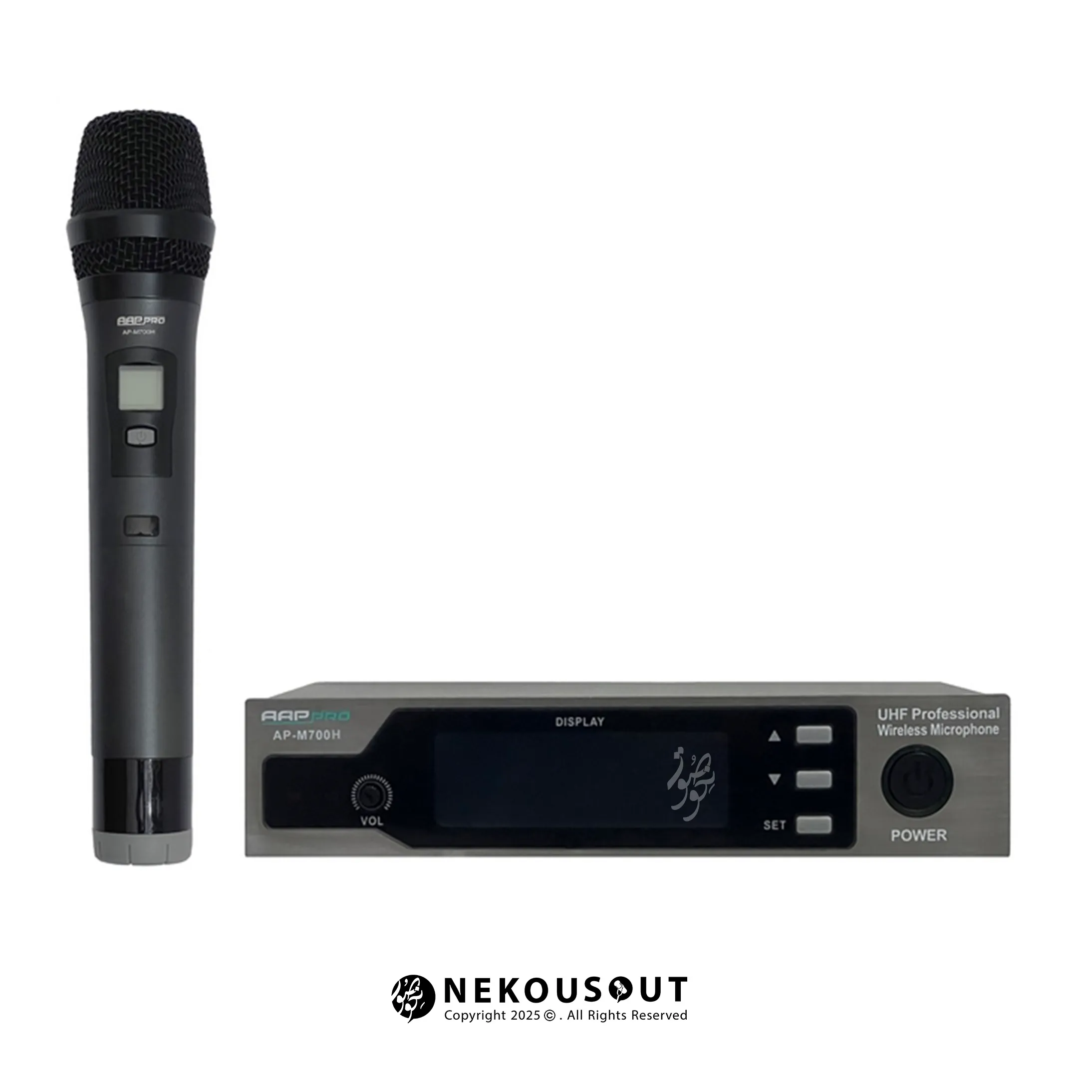 میکروفون بی‌سیم دستی AAPPRO AP-M700H با گیرنده و فرستنده