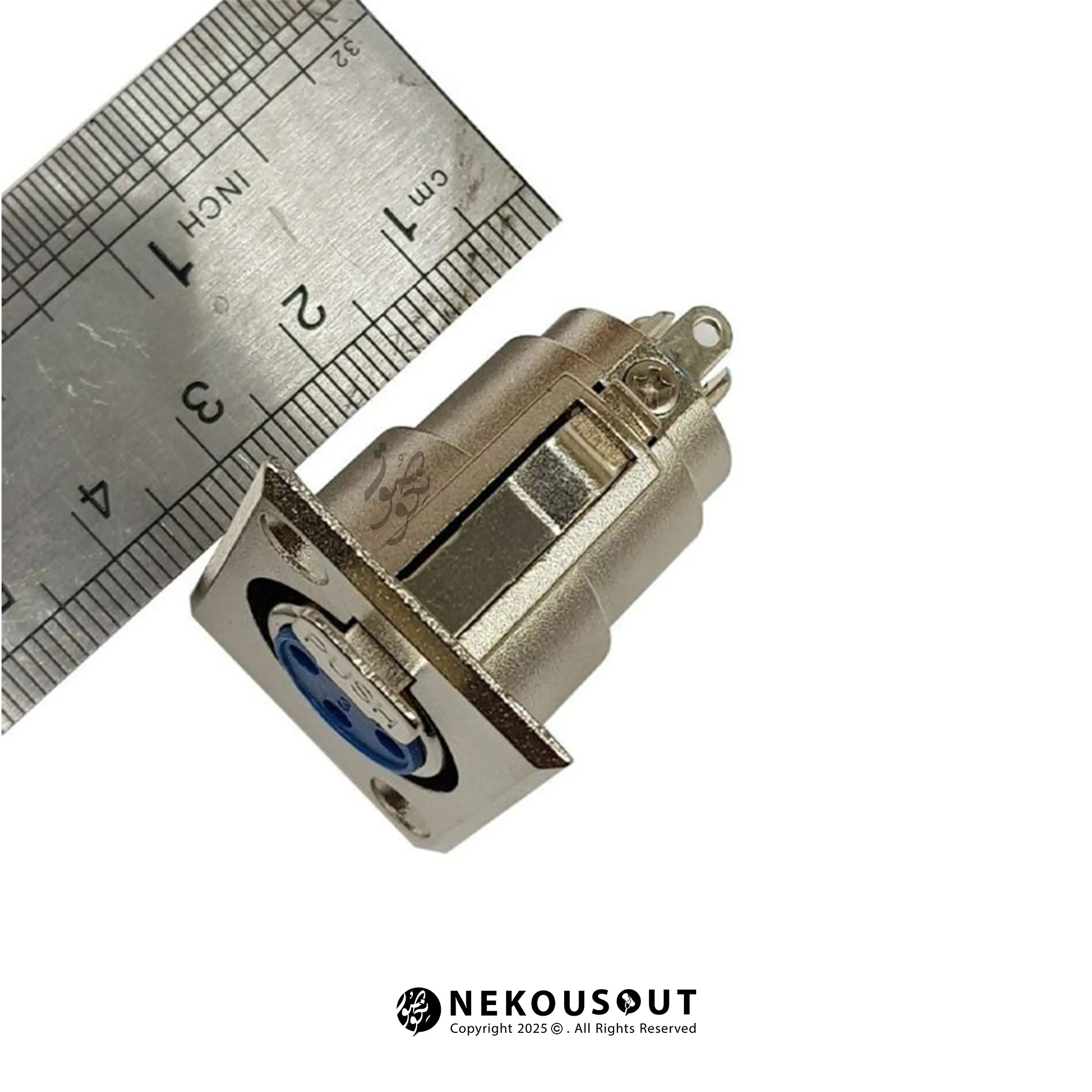 فیش XLR روپنلی قفلدار با بدنه نیکل مناسب تجهیزات صوتی