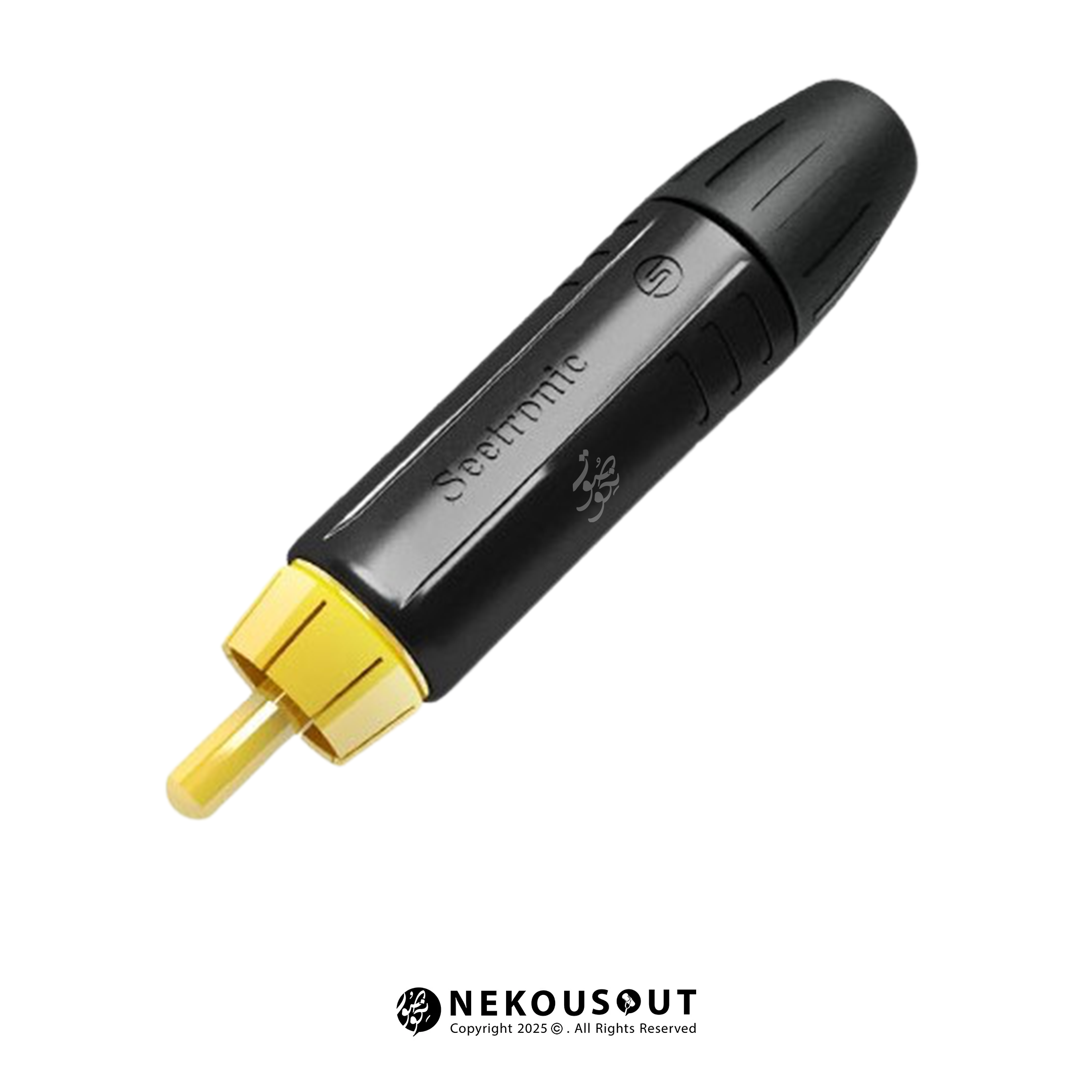 کانکتور RCA Seetronic MT380 پلاگ نری طلایی با بدنه مشکی