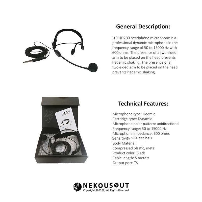 میکروفون هدمیک جی تی آر JTR HD-700