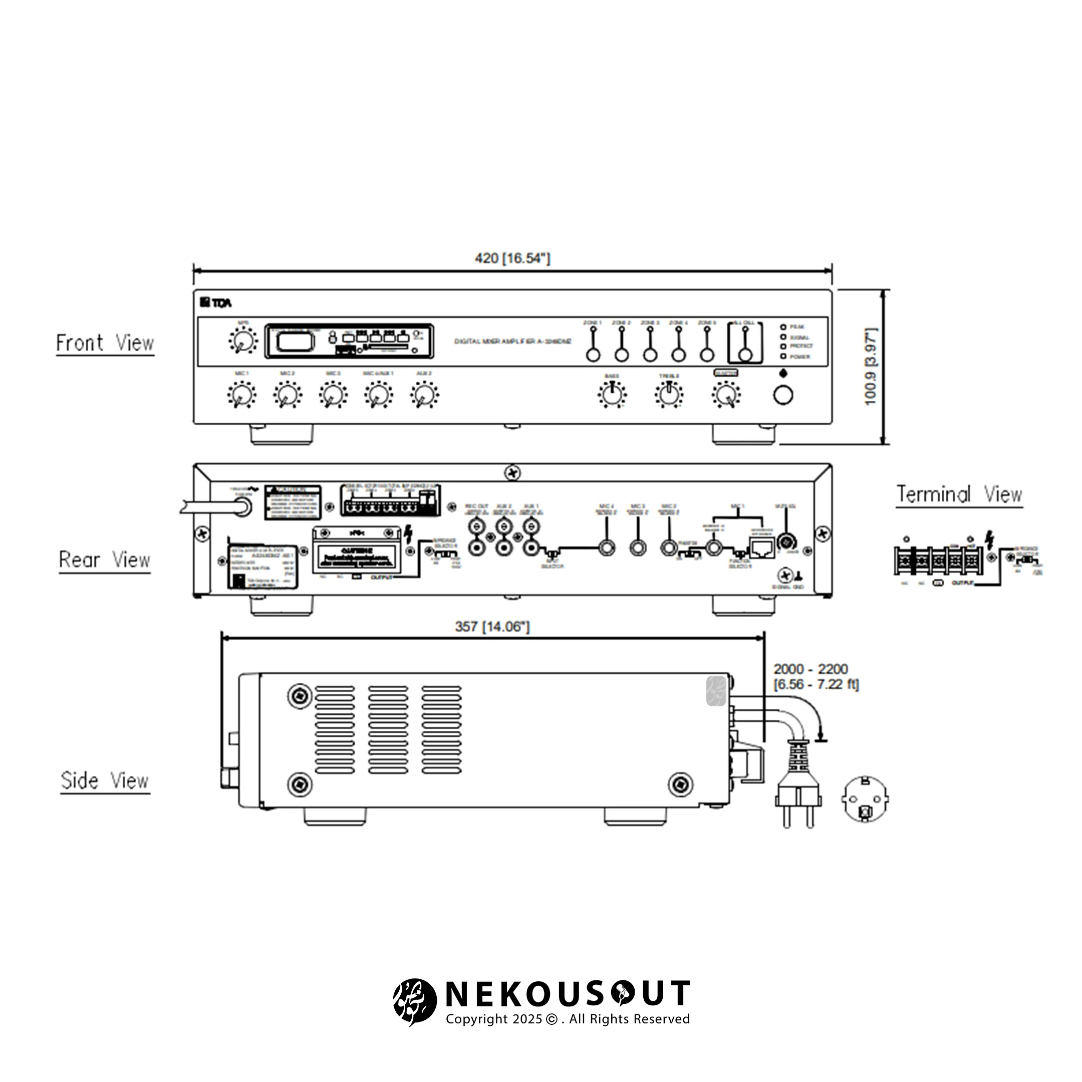 میکسر آمپلی فایر تی او ای TOA A-3248DMZ