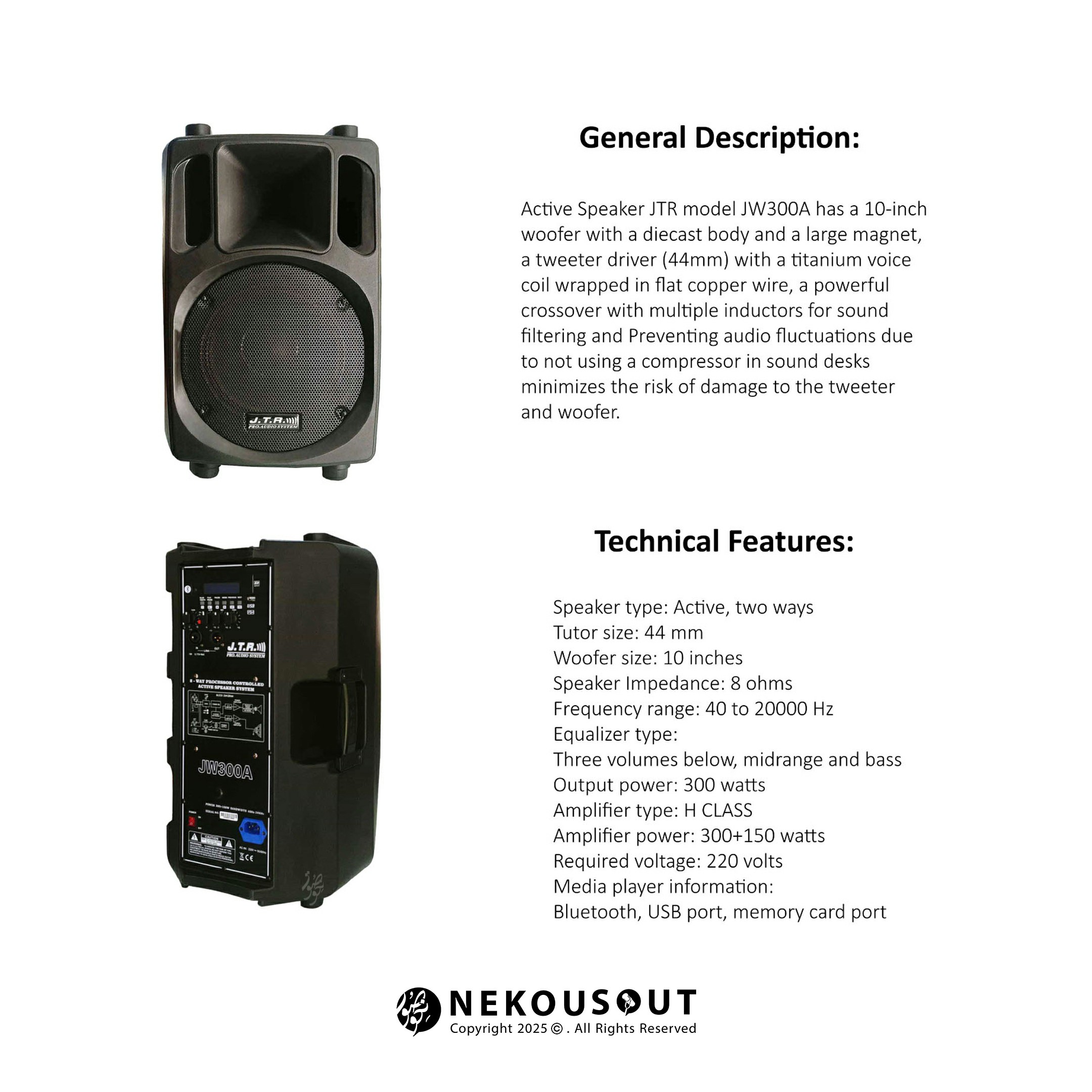 باند اکتیو جی تی آر JTR JW300A