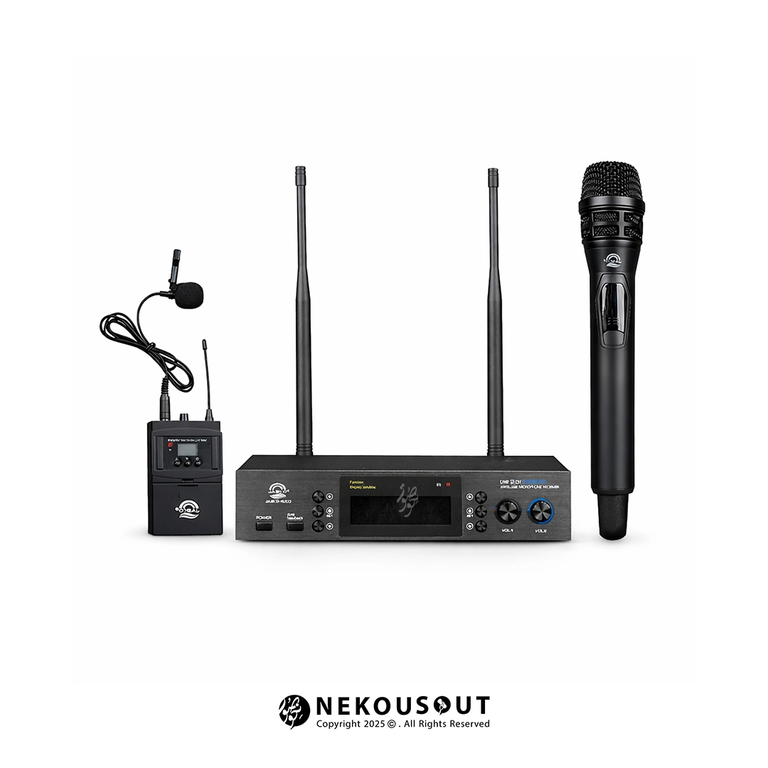 میکروفون بیسیم جاسکو Jasco 4003 2 میکروفون حرفهای بیسیم VHF جاسکو 4003