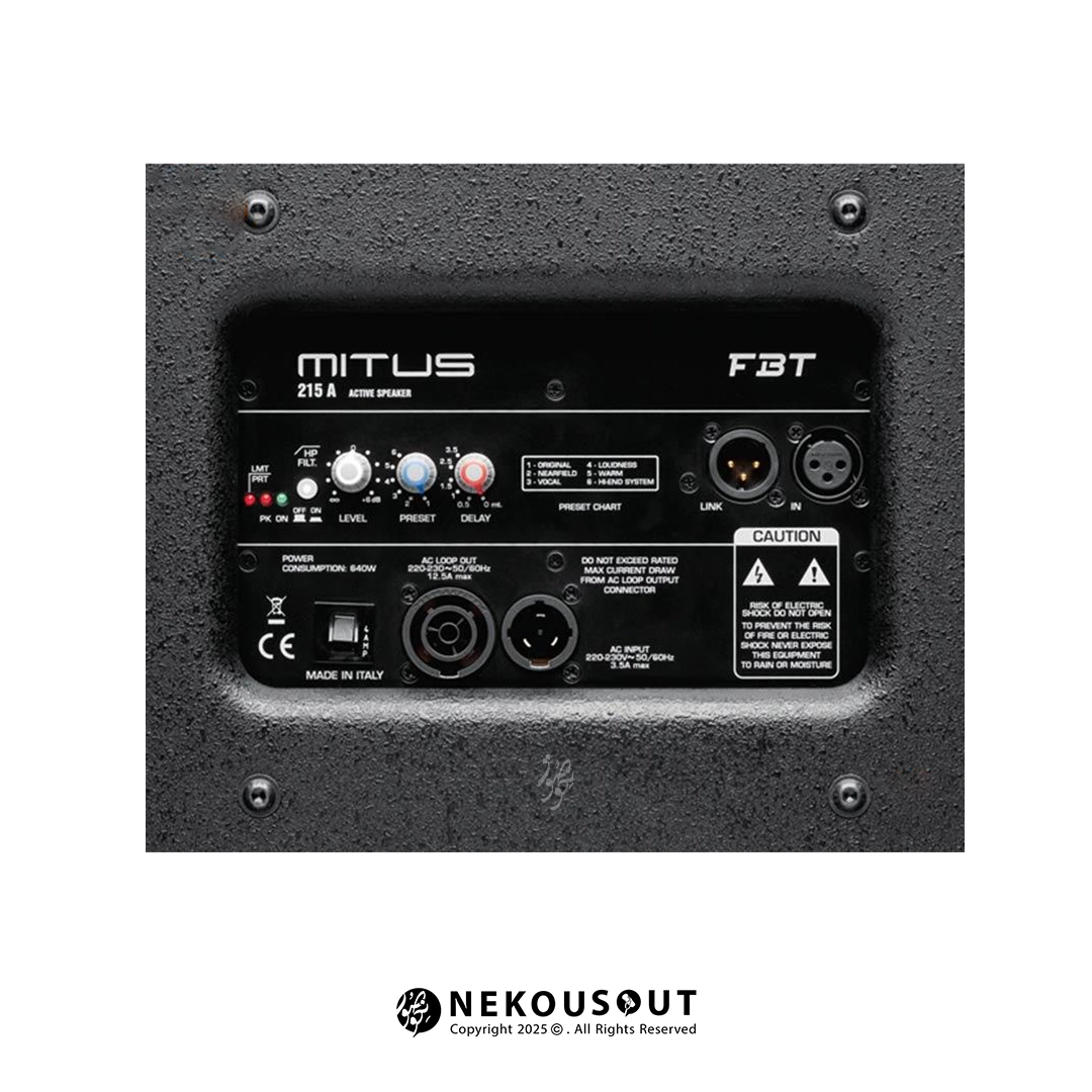 اسپیکر باند اکتیو اف بی تی FBT MITUS 215A 3 اسپیکر باند پسیو FBT MITUS 215 دو ووفر 15 اینچ