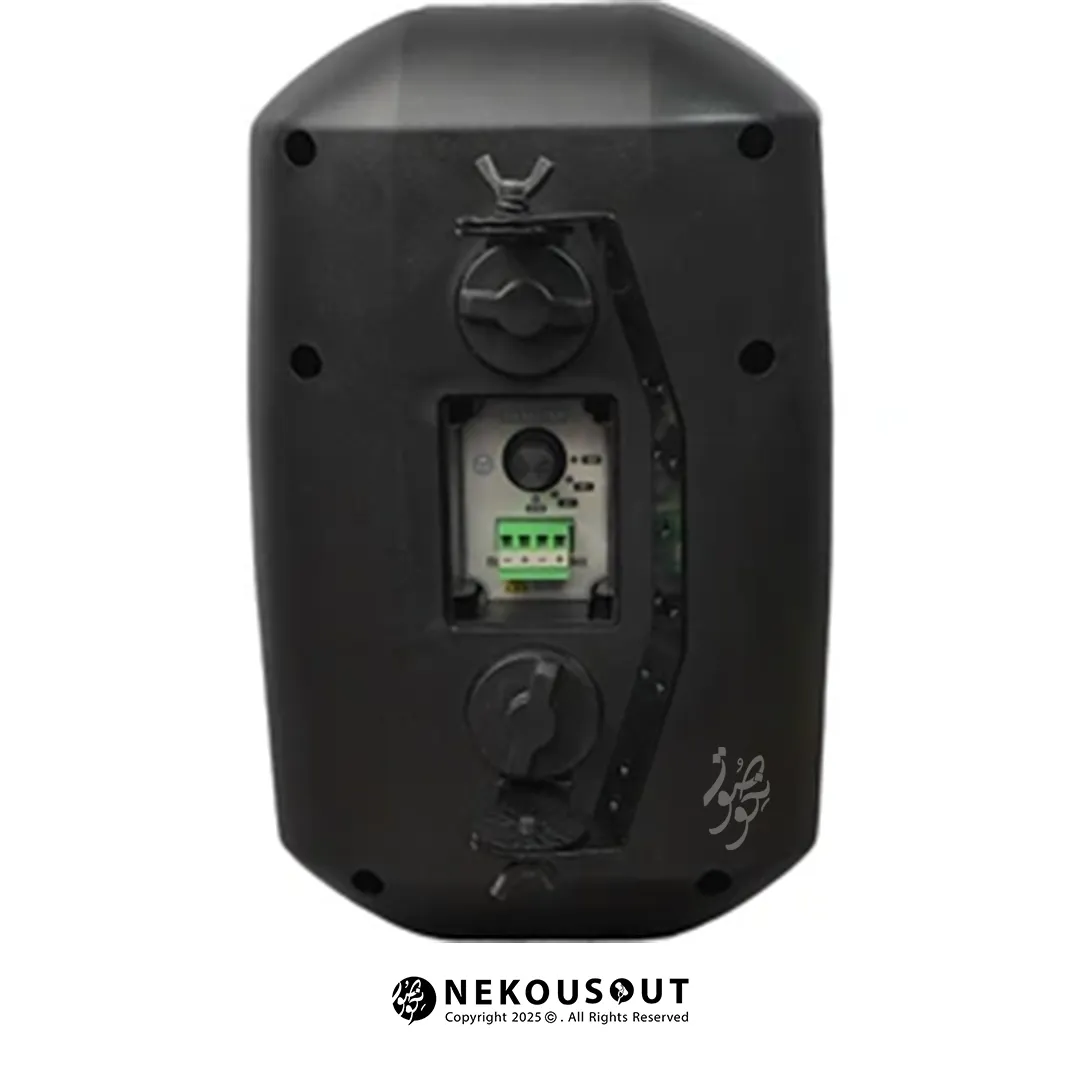 بلندگو دکوراتیو ام پرو M.Pro DP-5110 3 نمای جانبی بلندگوی دکوراتیو MPRO DP-5110 با پایه دیواری فلزی قابل تنظیم