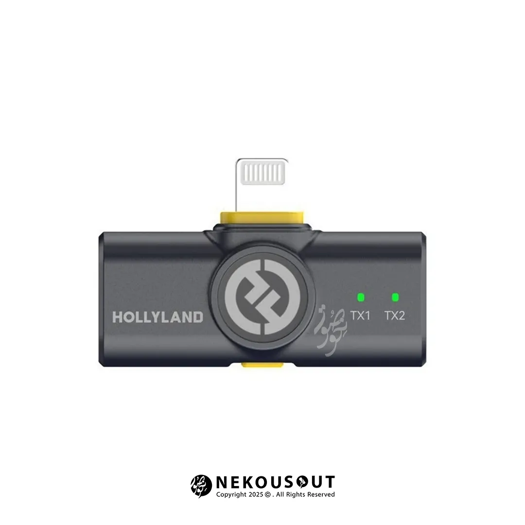 میکروفن بی سیم هالی لند Hollyland Lark M2 Combo 3 میکروفن هالیلند Lark M2 با پورت USB‑C و لایتنینگ
