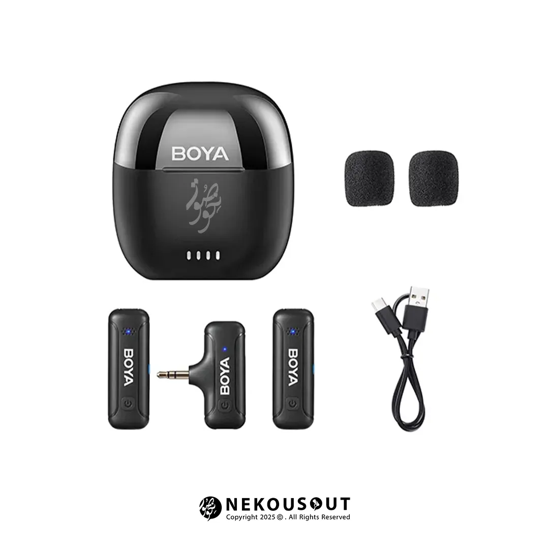 میکروفون بویا BOYA WM3T-M2 2 میکروفون بیسیم بویا WM3T-M2 با برد 50 متر