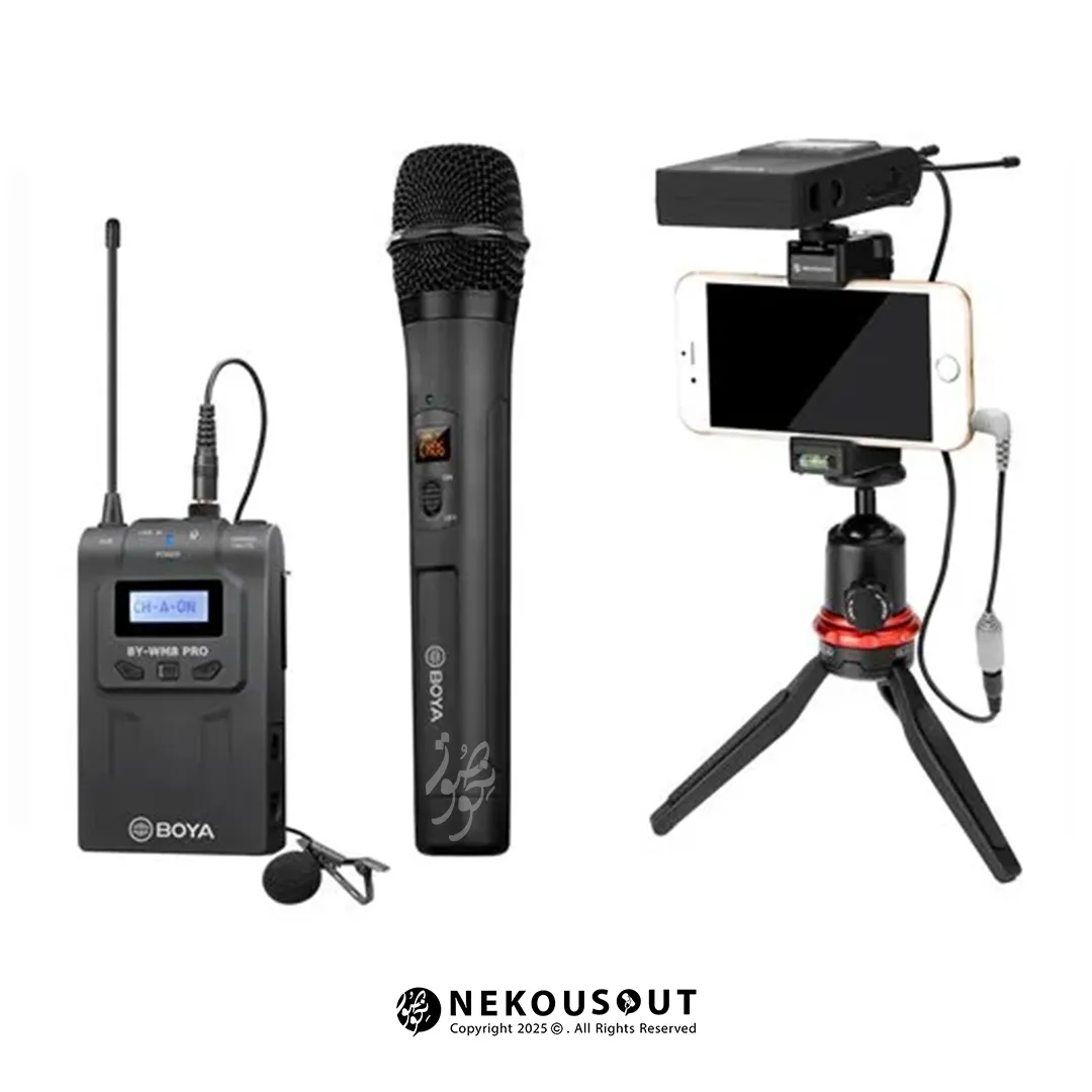 میکروفون بی سیم بویا BOYA BY-WM8PRO-K4 3 گیرنده و فرستنده میکروفون بیسیم BOYA BY-WM8PRO-K4