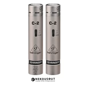 میکروفون کاندنسر استودیویی بهرینگر Behringer C-2 با بدنه باریک و دیافراگم کوچک
