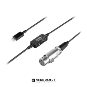 کابل میکروفون بویا BY-BCA7 با کانکتور XLR و خروجی لایتنینگ