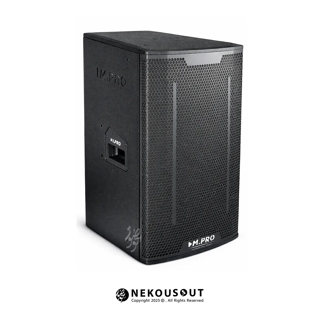 اسپیکر پسیو ام پرو مدل M.PRO W15900P 4 کاربرد اسپیکر W15900P در یک سالن همایش - دو اسپیکر نصب شده روی پایه های سه پایه