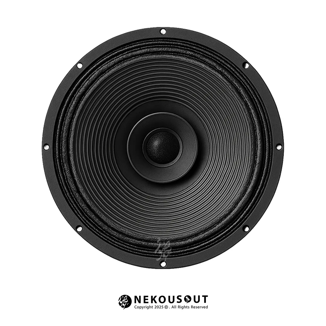 بلندگو خام 12 اینچ ام پرو M.PRO SF12400 1 بلندگوی خام ۱۲ اینچ ام پرو مدل SF12400 - نمای کامل فریم استیل آبی متالیک و دیافراگم کاغذی