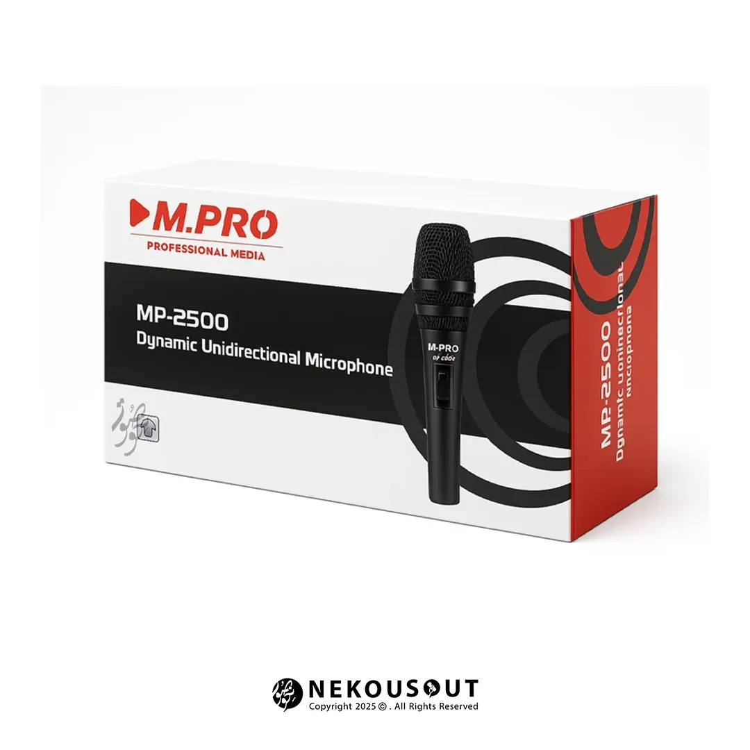 میکروفن داینامیک ام پرو M.PRO MP-2500 3 نمای نزدیک از گریل میکروفن و فیلتر نرمکنندگی صدا داخلی