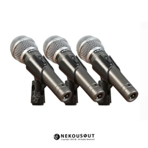 میکروفون ام پرو مدل MP-3300 - نمای کامل میکروفن داینامیک دستی با گریل مشکی مات